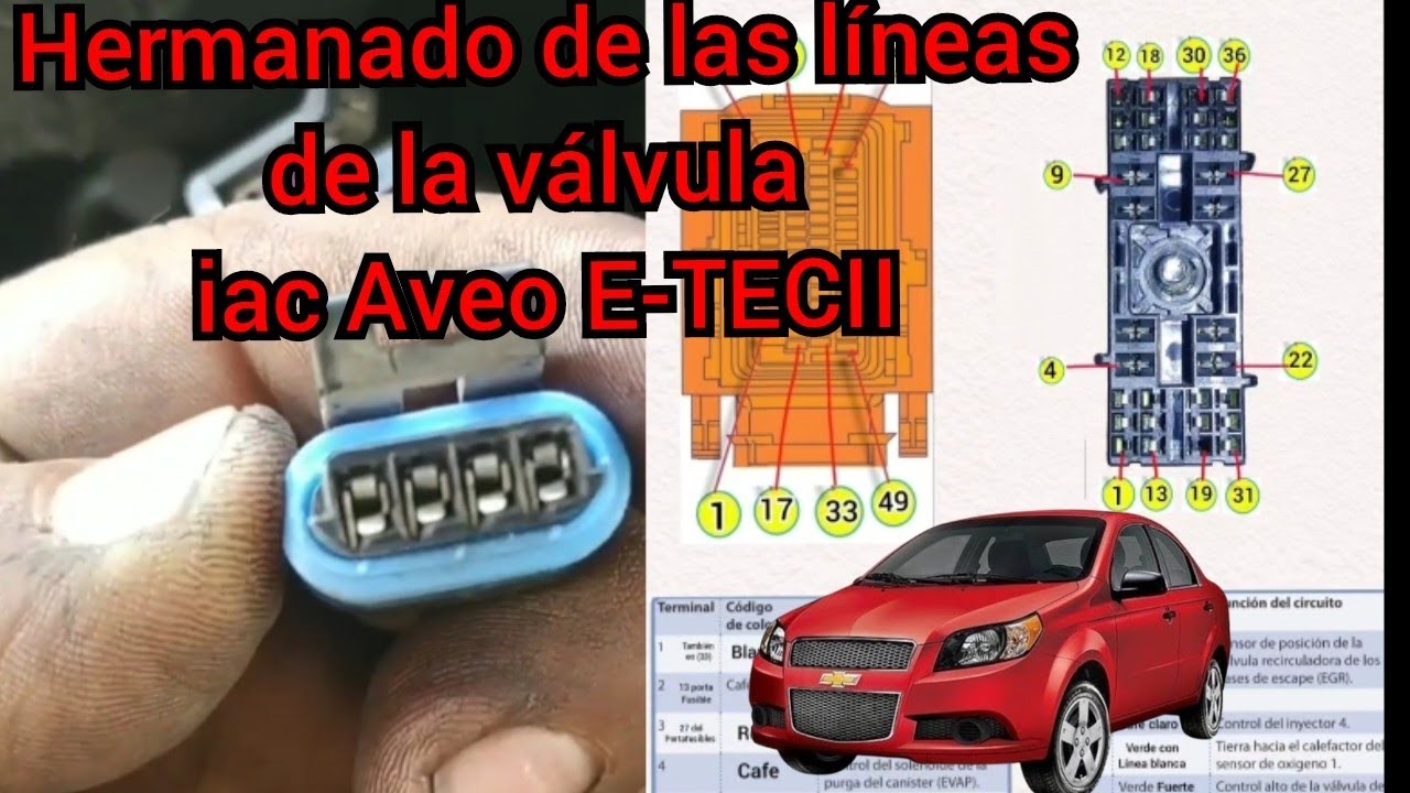 Hermanado de válvula iac a computadora (Trozaron las líneas) Aveo E-TECII.
