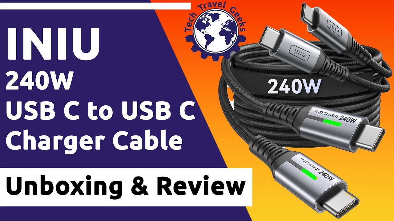 Зарядный кабель INIU 240 Вт USB C — USB C — распаковка и обзор #INIU #USBC #PD