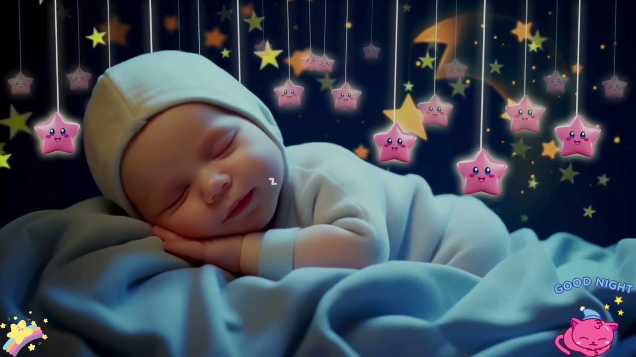Sleep Instantly in 3 Minutes with Mozart & Brahms Lullabies 🎶 Gentle Calm Night 🎶 Baby Sleep