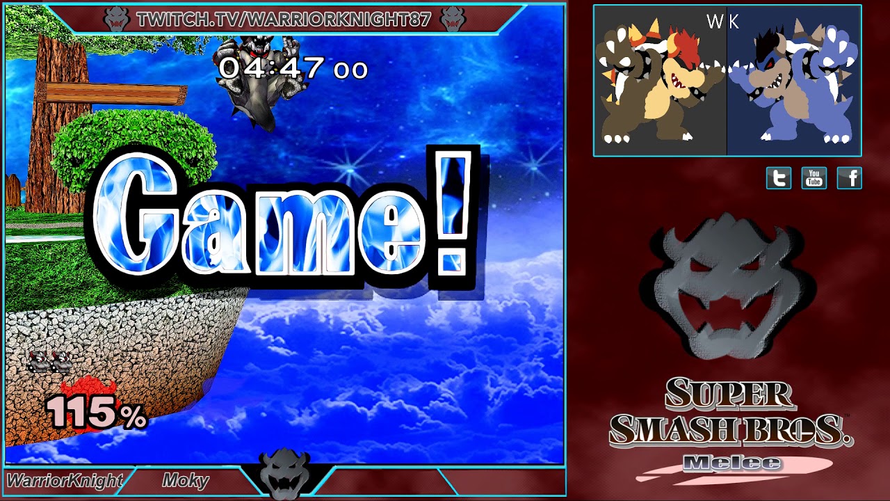 WarriorKnight (Bowser) vs Moky (Fox)