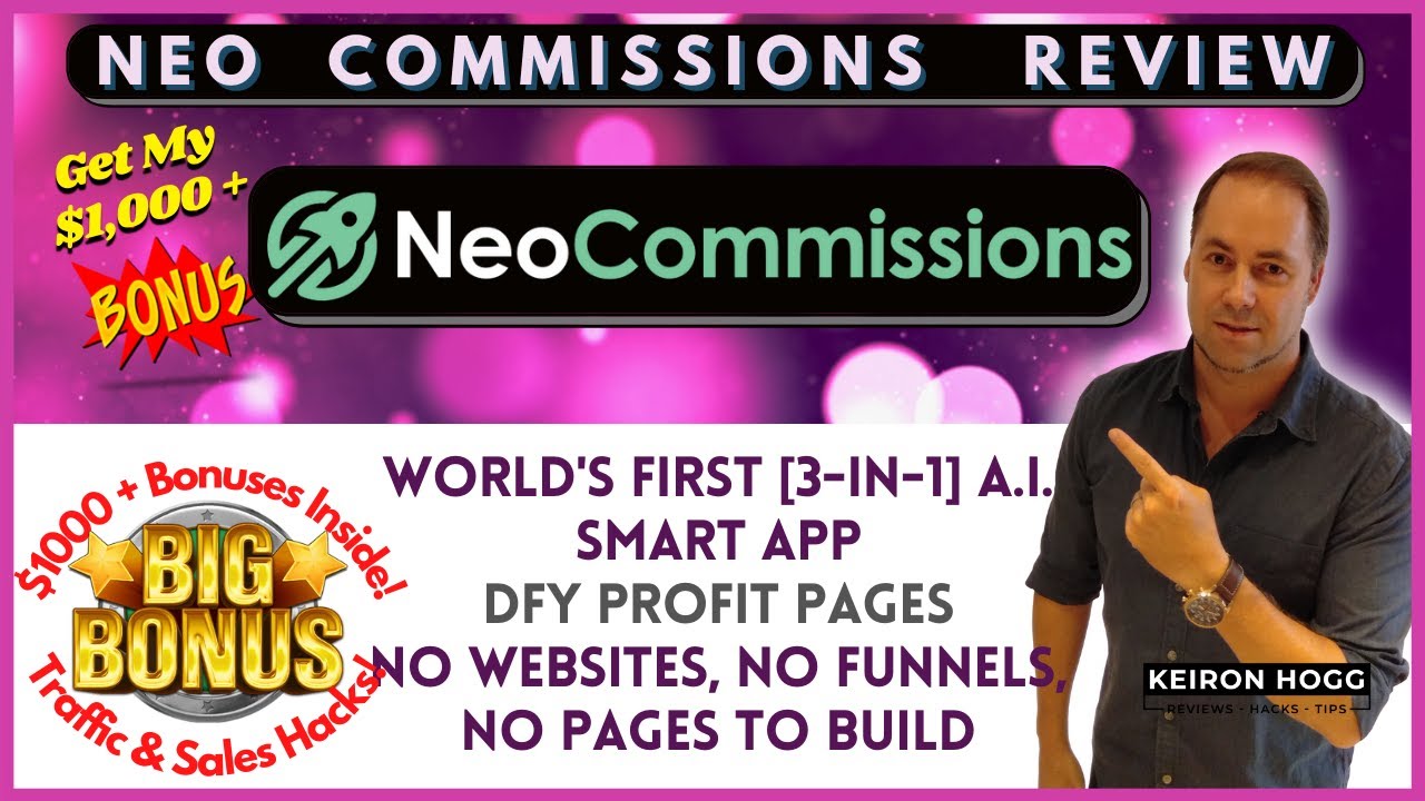 NEO Commissions Review &  Bonuses  🔥 All in One DFY Profit Pages 🔥 Built-In Traffic 🔥 Auto-Profits!