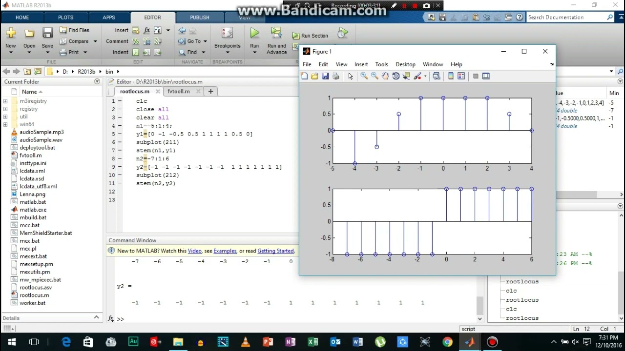 How to plot discrete time signal in Matlab