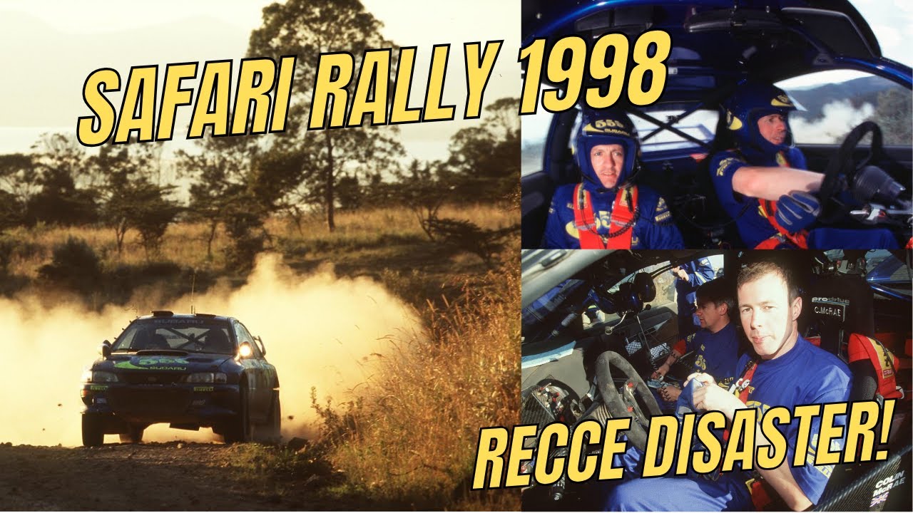 WRC Safari Rally 1998 Recce DISASTER!! Colin McRae & Nicky Grist get stuck in a river on recce...
