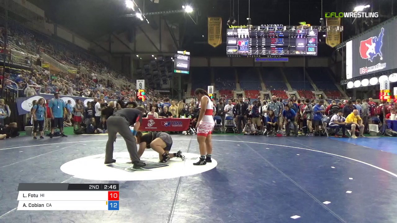 Junior WM 225 QF   Lavenia Fotu HI vs  Arianna Cobian CA