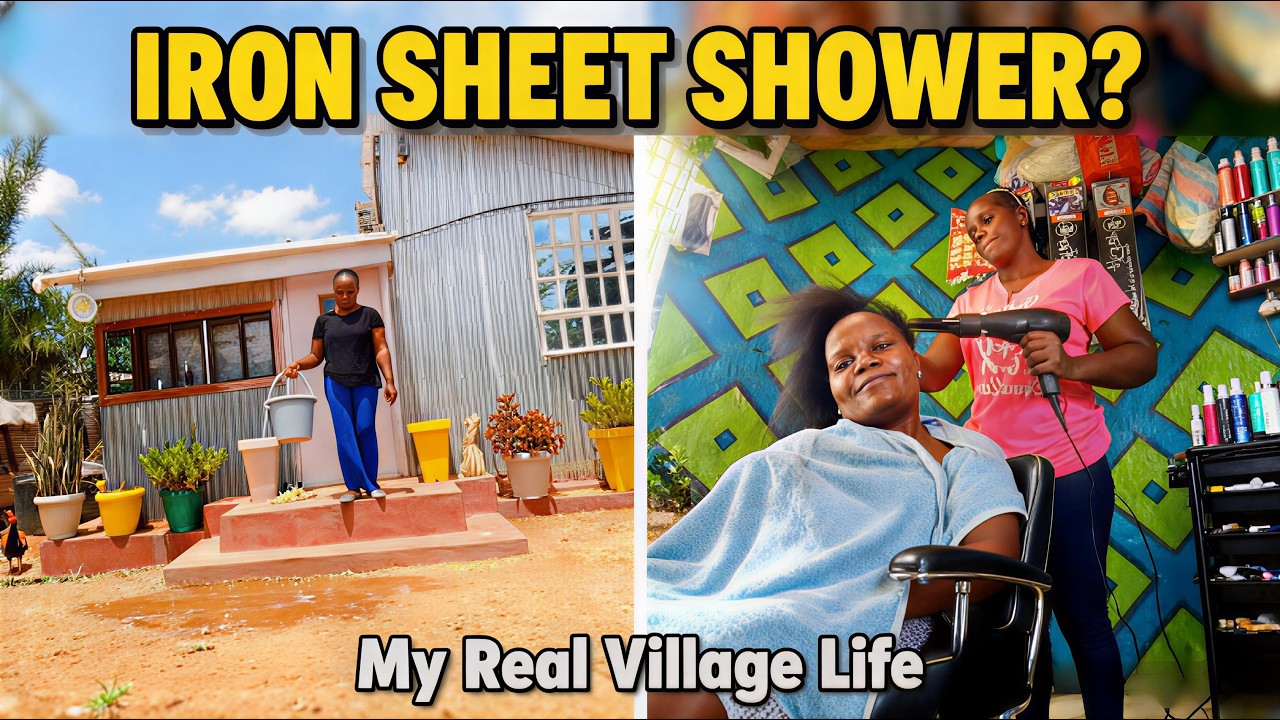 I Showered in My Iron Sheet House… Then Went to the Village Salon 😳