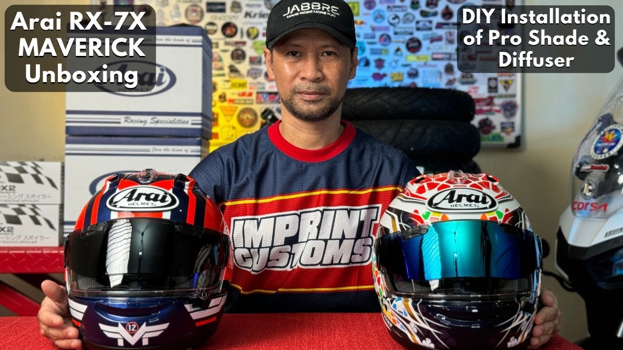 Arai Helmet Unboxing & Installation of Pro Shade and Spoiler | Maverick