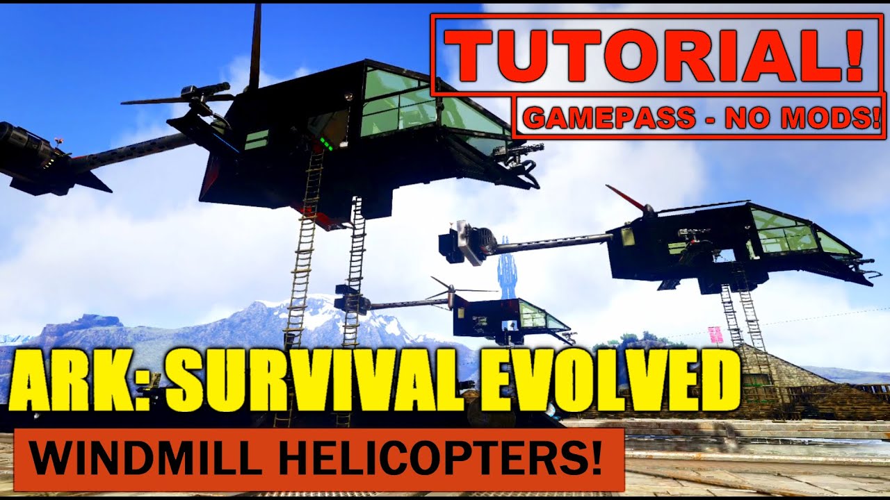 Ark:SE - Windmill Helicopters on Raft/Boat - Speedbuild Tutorial