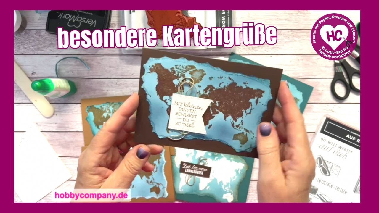 Besondere Karten basteln mit Embossingpulver und Stempel von Stampin' Up!