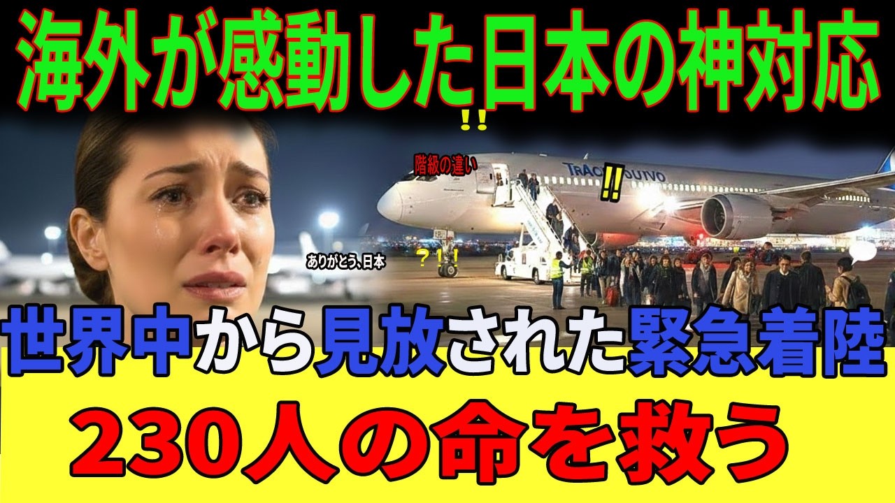 【海外の反応】なぜ日本だけが即決できたのか？世界が見放した230人の命を救った日本の”完璧すぎる”危機管理システムに称賛の嵐！