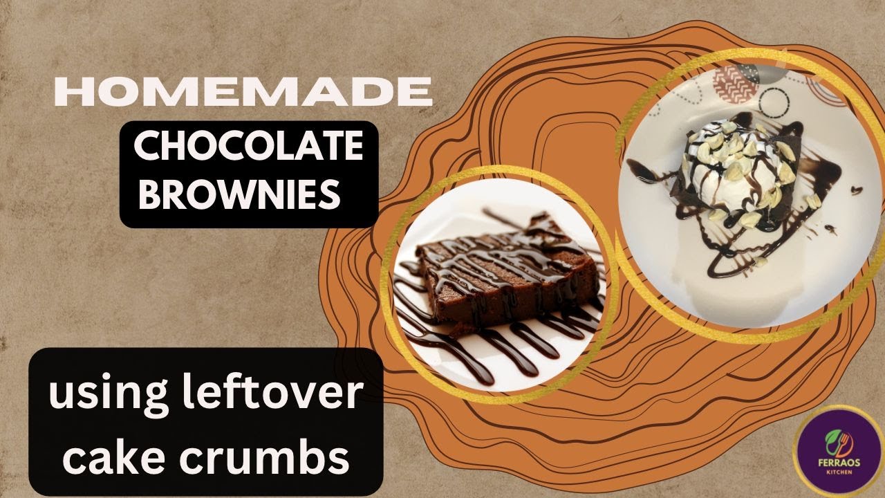 Leftover Cake Crumbs Recipe without Oven | Chocolate Brownie Recipe