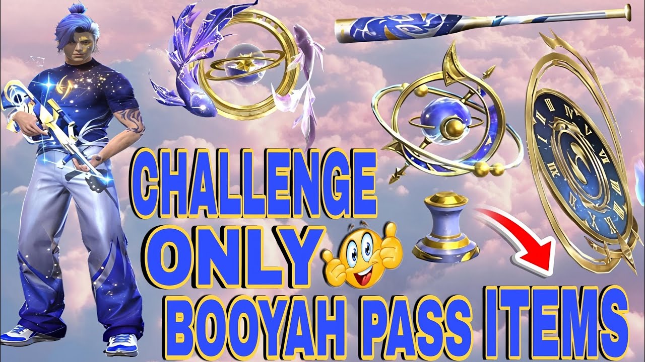 ONLY BOOYAH PASS ITEM CHALLENGE 😮 Free fire 🔥