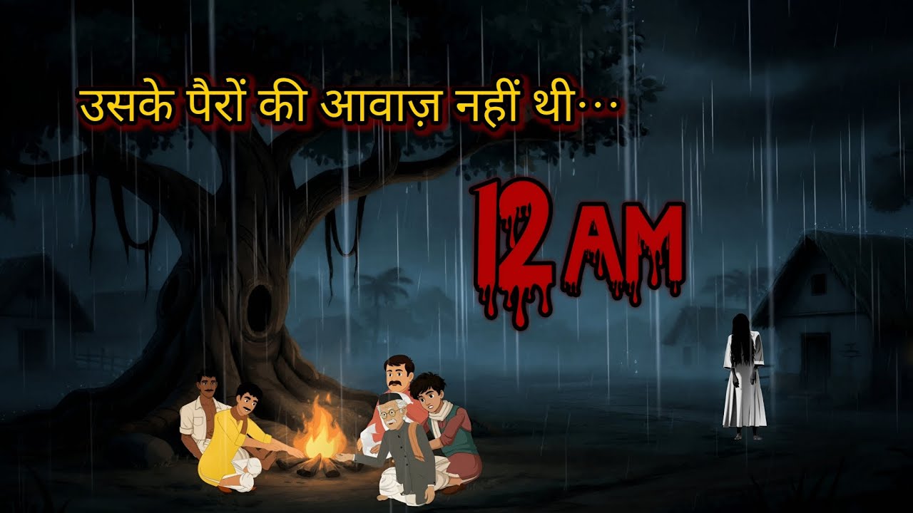 उसके पैरों की आवाज़ नहीं थी | 12 AM | बारिश की वो डरावनी रात | Horror Story