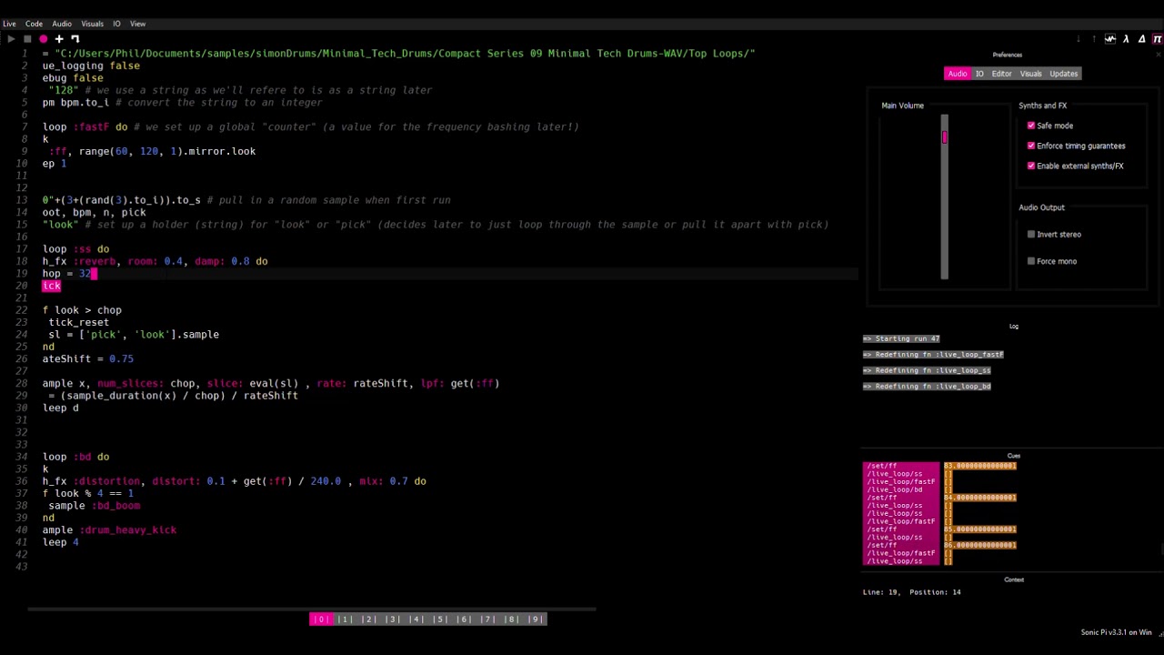Slice up a long sample in Sonic Pi
