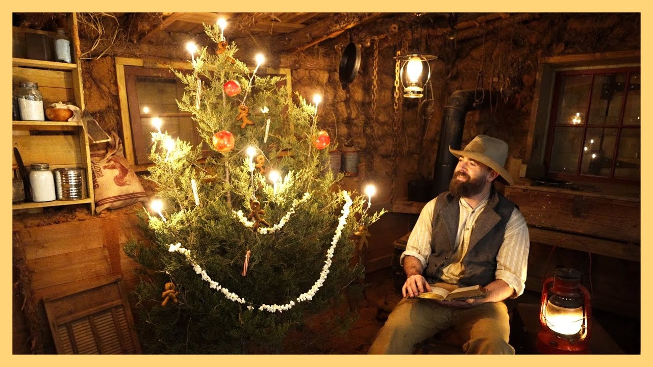 Уютное Рождество в одиночестве в хижине XIX века (без разговоров, ASMR)