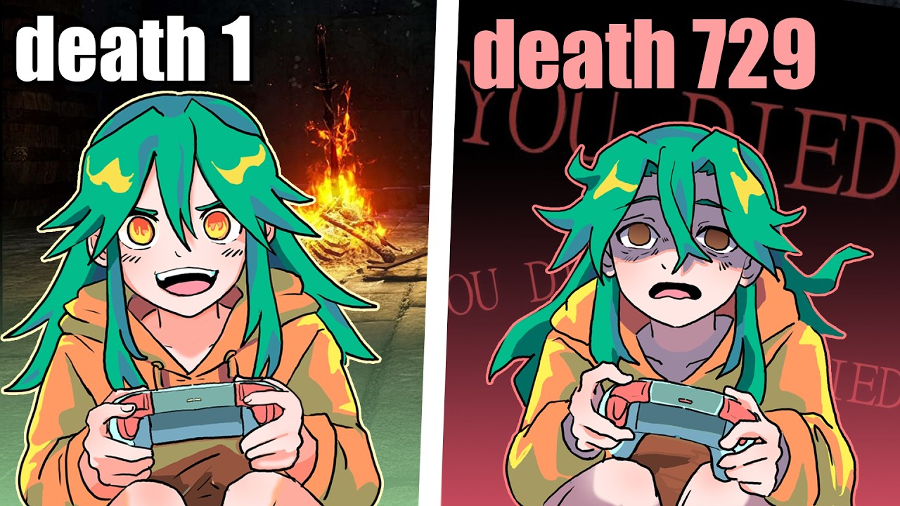 My Girlfriend died 758 times beating Dark Souls for the FIRST TIME