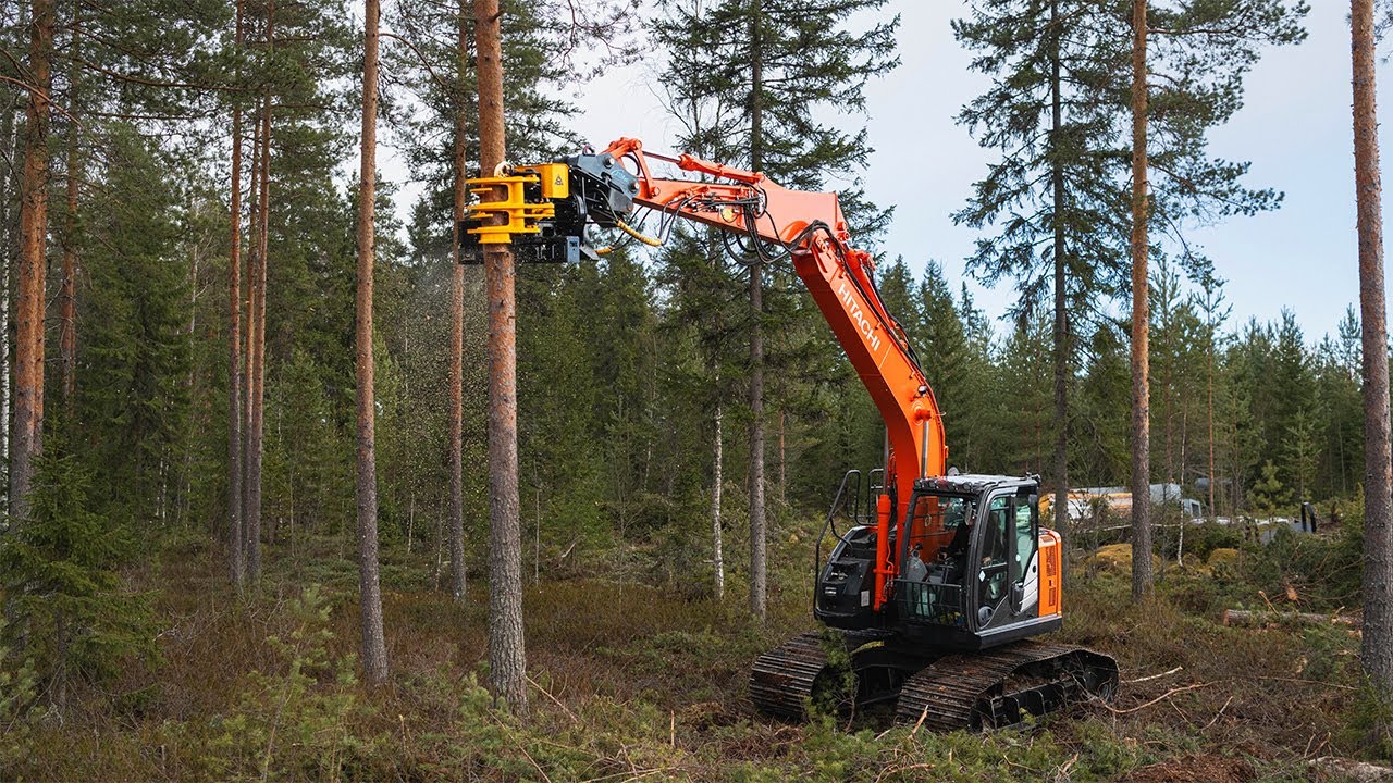 TMK Grapple Saw at TMK Test-Site in Hankasalmi, Finland!