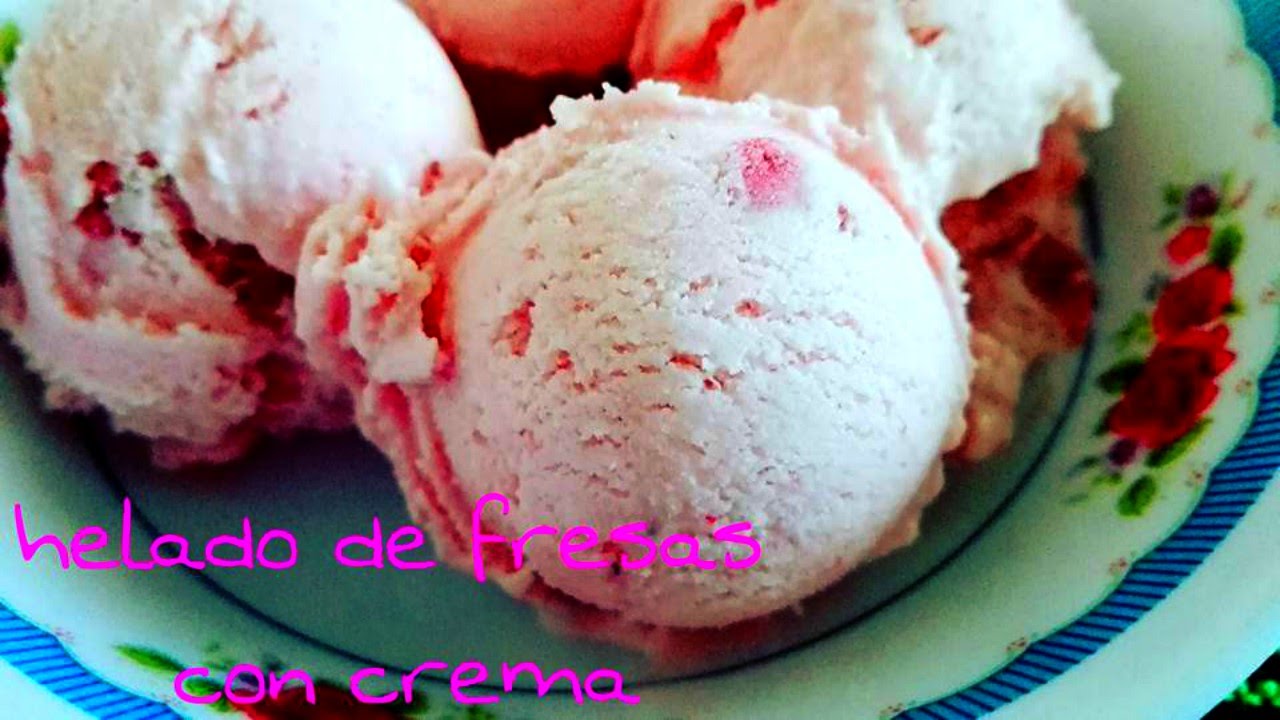 HELADO DE FRESAS CON CREMA/LAS RECETAS DE LUPITA