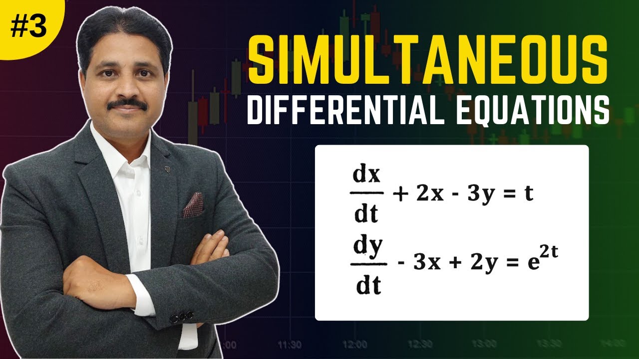 SIMULTANEOUS DIFFERENTIAL EQUATION SOLVED PROBLEM 3 | HIGHER ORDER DIFFERENTIAL EQUATION