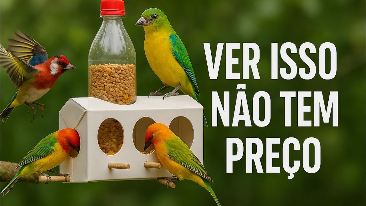 A MANEIRA MAIS RÁPIDA DE ATRair PÁsSAROs! FUNCIONA NA HORA! #pássaros #natureza #comedouro 