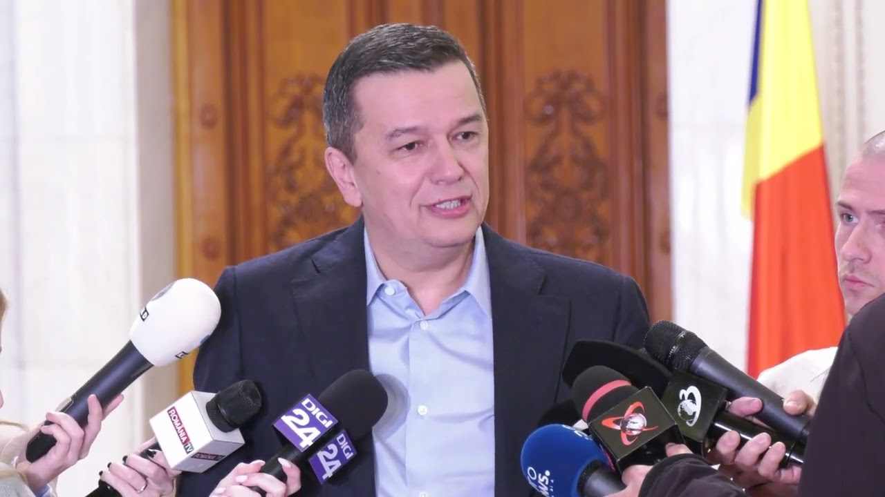 Declarații de presă susținute de Sorin Grindeanu la Parlament - 16.12.2025