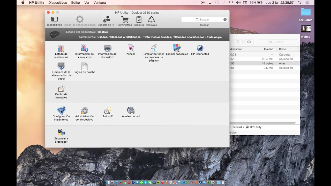 Configurar impresora HP Deskjet a la red WiFi (Mac)