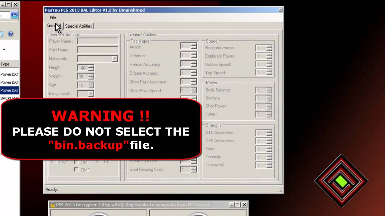 How to Properly use Pes 2013 BAL Editor
