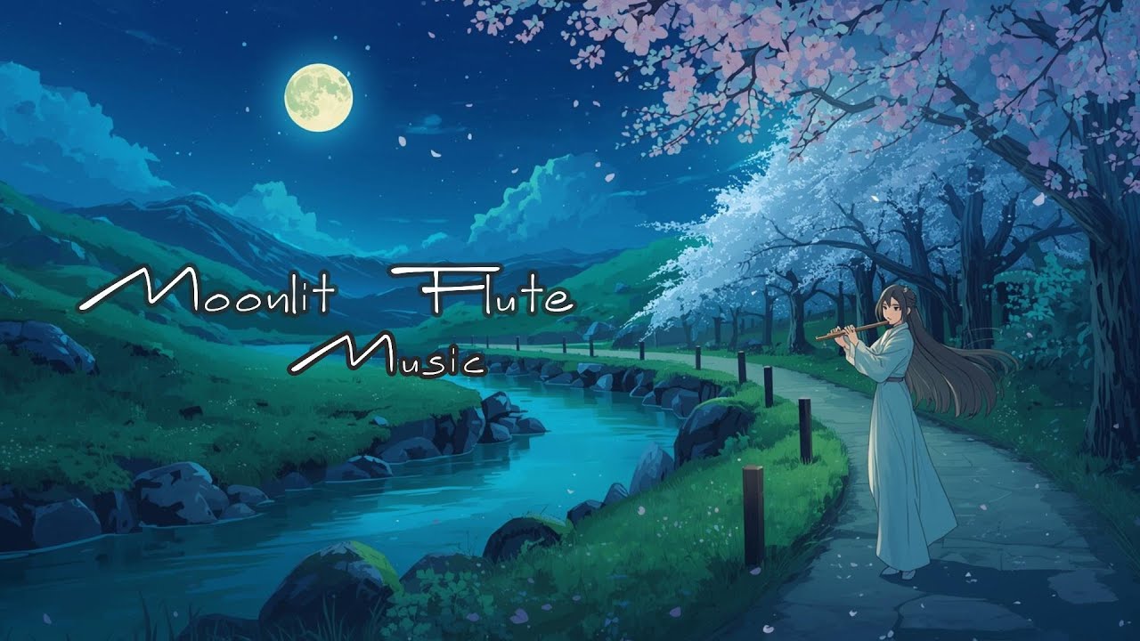 Moonlit Flute Music 🌙 Peaceful Night Fantasy Ambience | Relax, Focus, Sleep