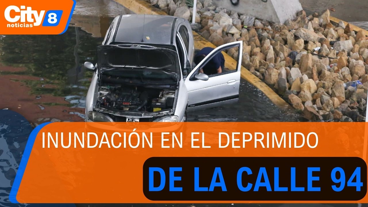 Inundación en el deprimido de la calle 94 en Bogotá tras fuertes lluvias | CityTv