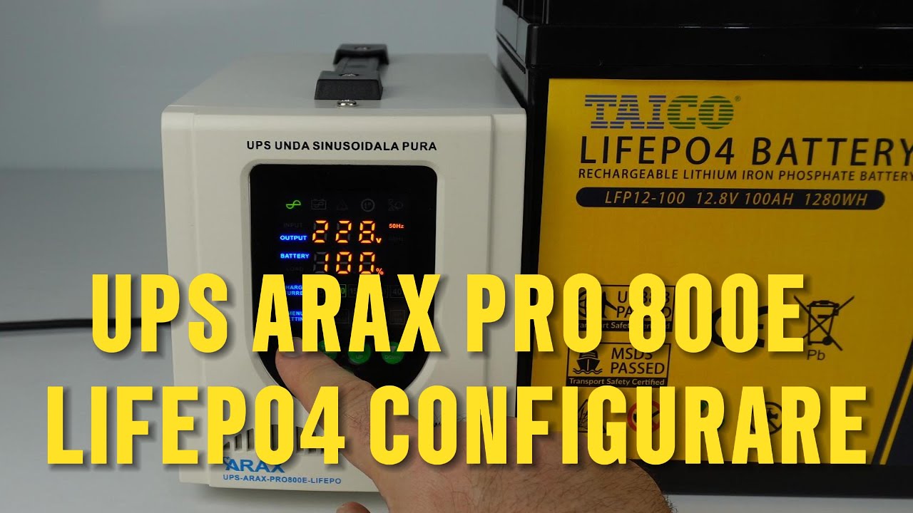 UPS Centrala termica sinus PRO 800E 500W, sinus pur, acumulator extern, Compatibil LiFePo4