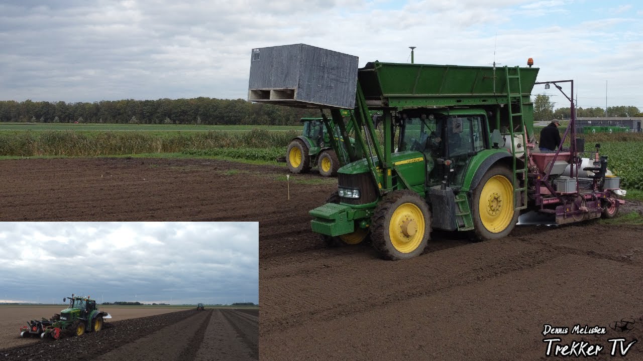 Planting tulip bulbs | 6x John Deere | Tulpen bollen planten | Lemken & AVR | Zeewolde
