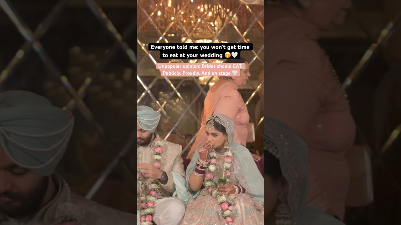 Normalise brides eating at their wedding 🥹