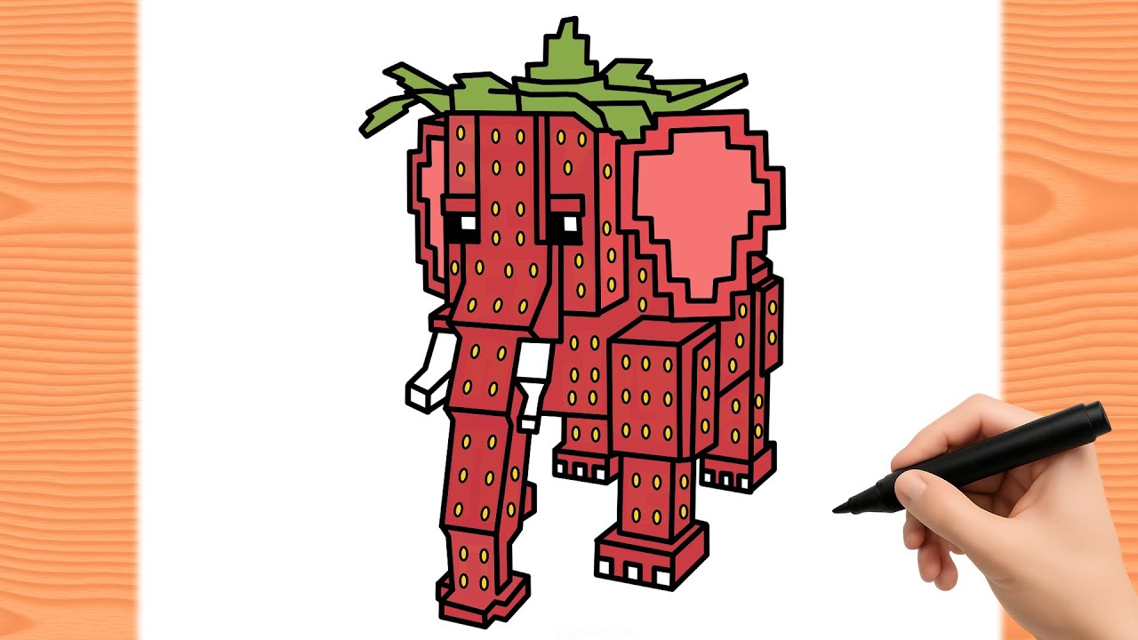 COMO DIBUJAR A STRAWBERRY ELEPHANT | Steal a Brainrot | ROBLOX