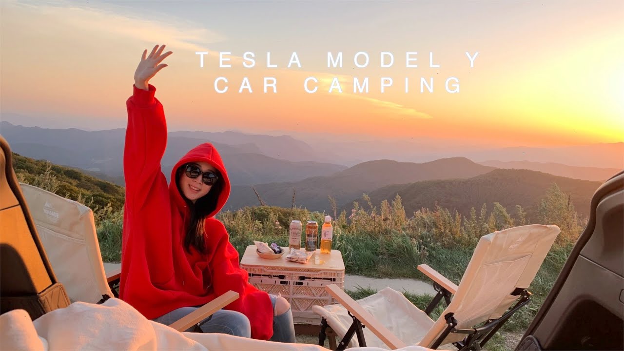 [TESLA] 테슬라 모델y 육백마지기 차박 1편! +주차 꿀팁/송어회/여주 슈퍼차저