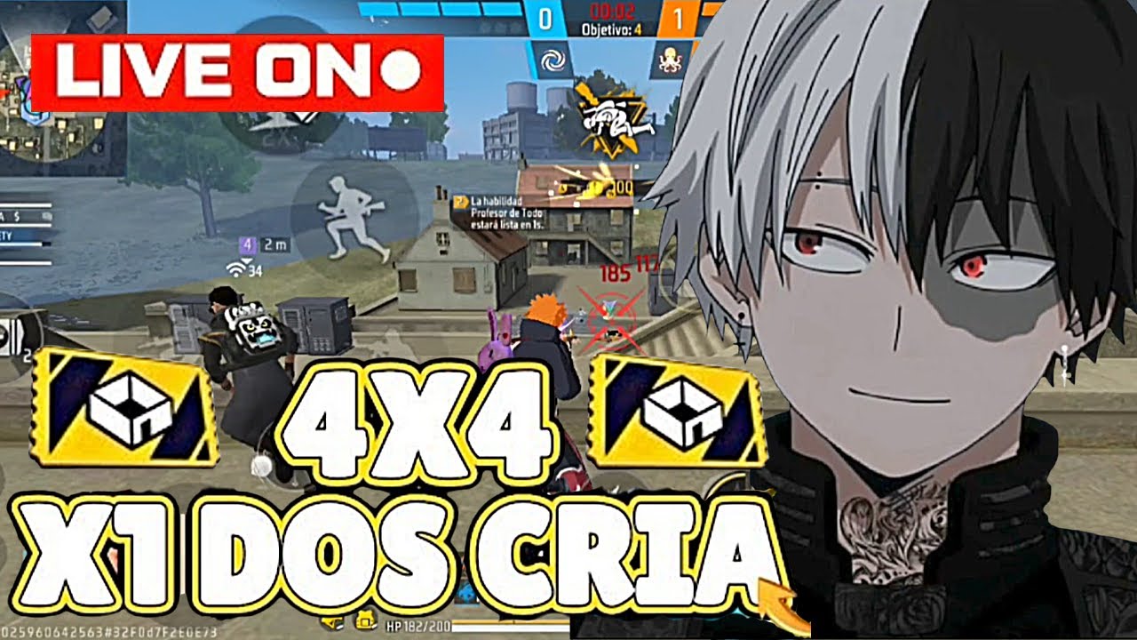 X1 DOS CRIAS REVELANDO INSCRITOS 🟣 JOGANDO 4X4 FREE FIRE MOBILE!!🟣   #freefire