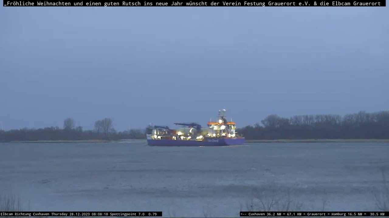 🚢 Schiffsbeobachtung: VOX ARIANE, Hopper Dredger 🚢 28.12.2023 Elbe