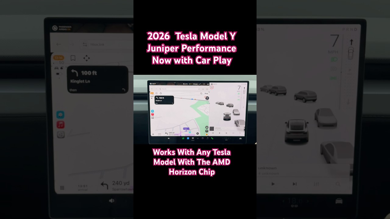 Беспроводной адаптер CarPlay в алюминиевом корпусе для Tesla Model Y Juniper и 3/Y/S/X/Cy