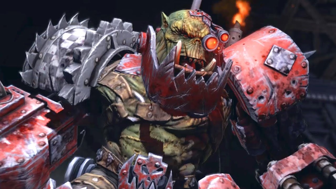 Капитан Тит и Орк Злобочереп (Warhammer 40k: Space Marine) [RUS SUBS]