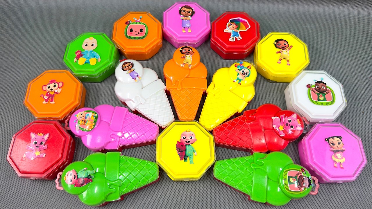 Mixing Colorful Slime with Clay🌈 A Satisfying Cocomelon EGGS Hunt Adventure