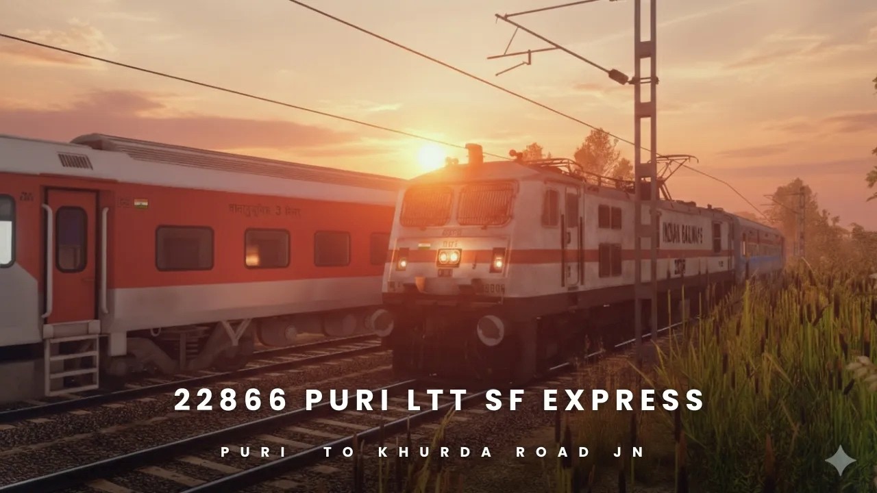 Early Morning Duty🌅 22866 PURI LTT SF EXPRESS  #shortslive #live #livestreaming P2