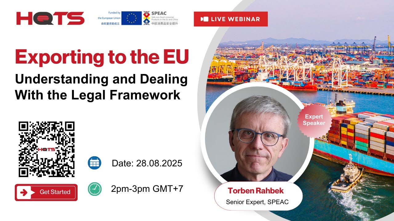 Webinar: Exporting to the EU, understanding and dealing with the legal framework