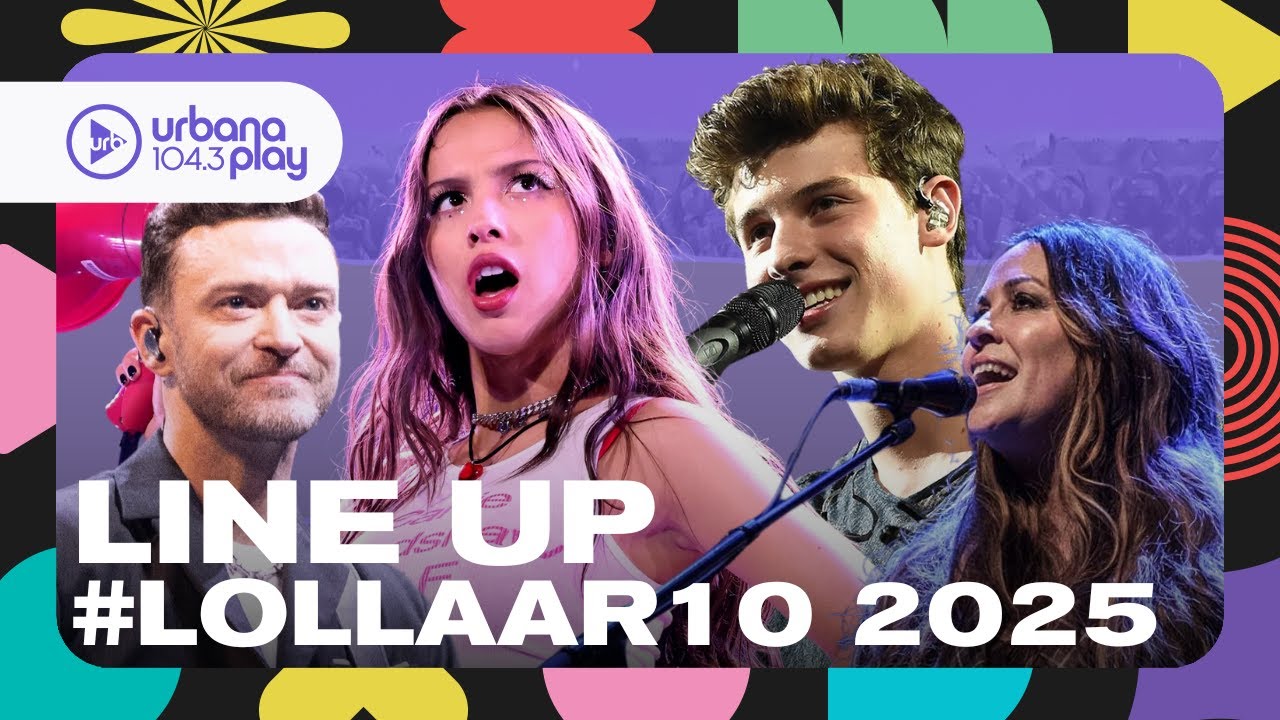 ¡Lollapalooza Argentina confirmó su LINE UP para la edición 2025! #UrbanaPlay