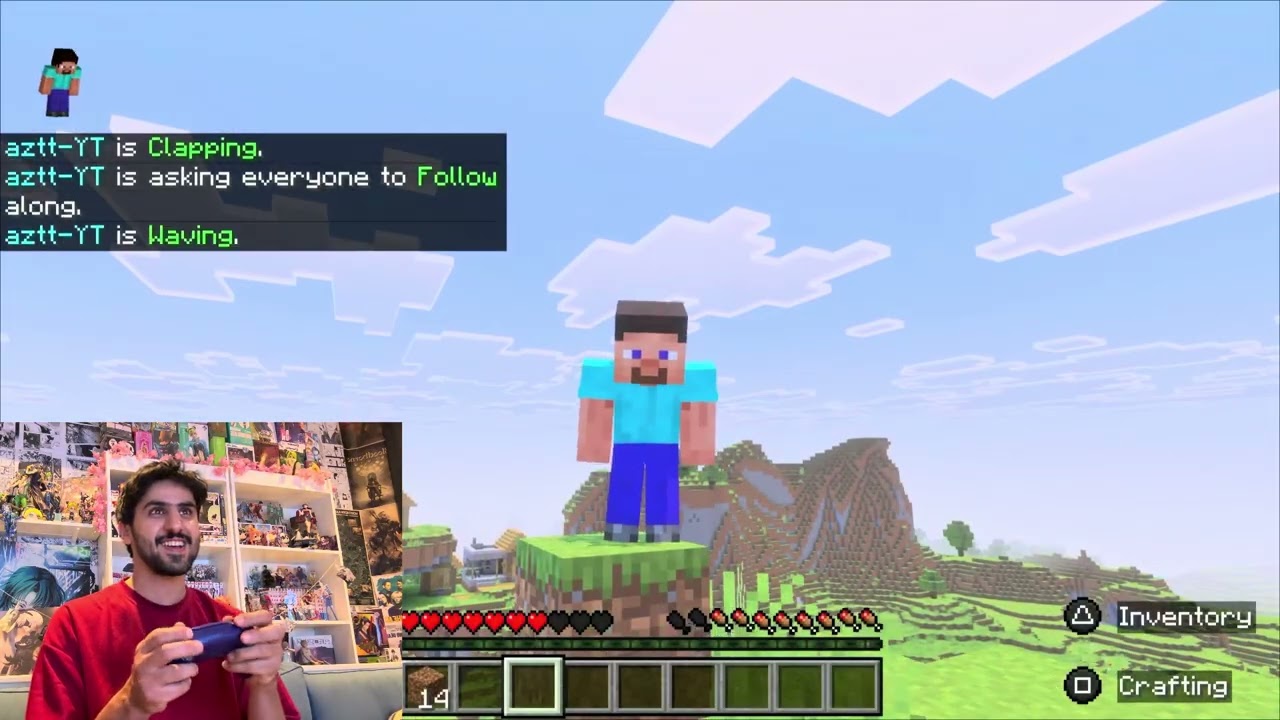 ماينكرافت  minecraft صعود الجبل العجيب 😂⛰️