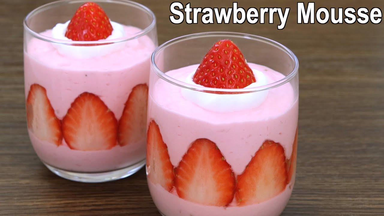 Strawberry Mousse Recipe | Easy Strawberry Dessert