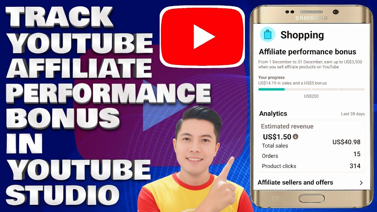 How To Track Your YouTube Affiliate Performance Bonus in YouTube Studio App