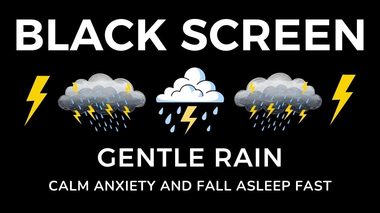 Soothing Rainstrom Sleep Sounds - Calm Your Mind to Fall Asleep Fast No Ads | Black Screen