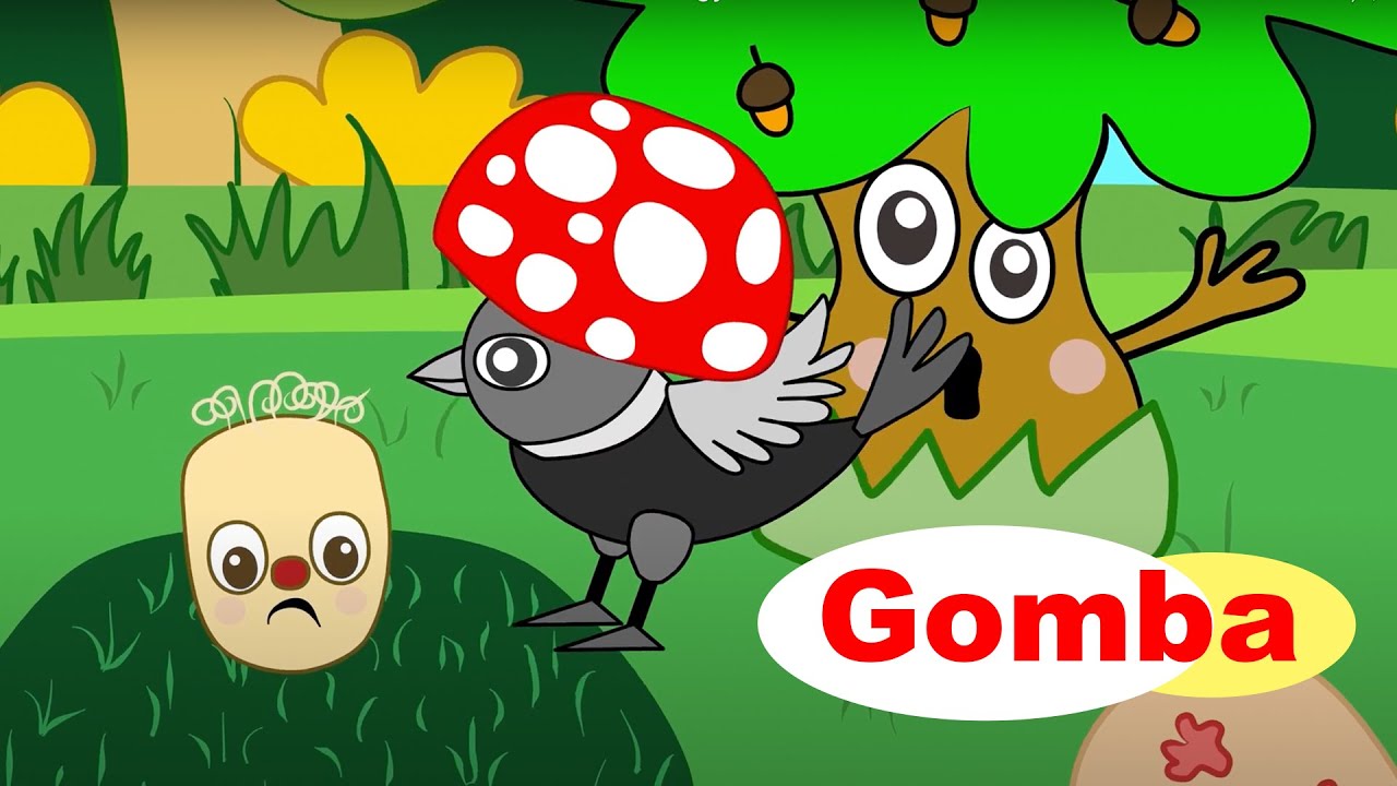 Kiskal&aacute;sz - GOMBA II Hov&aacute; lett a kalapja?- Bartos Erika vers - anim&aacute;ci&oacute;, #gyerekdalok