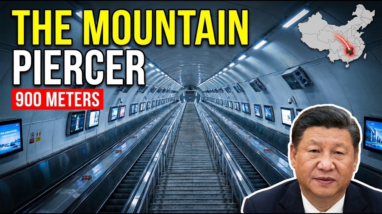 China's Insane 900-Meter Escalator Through a Mountain