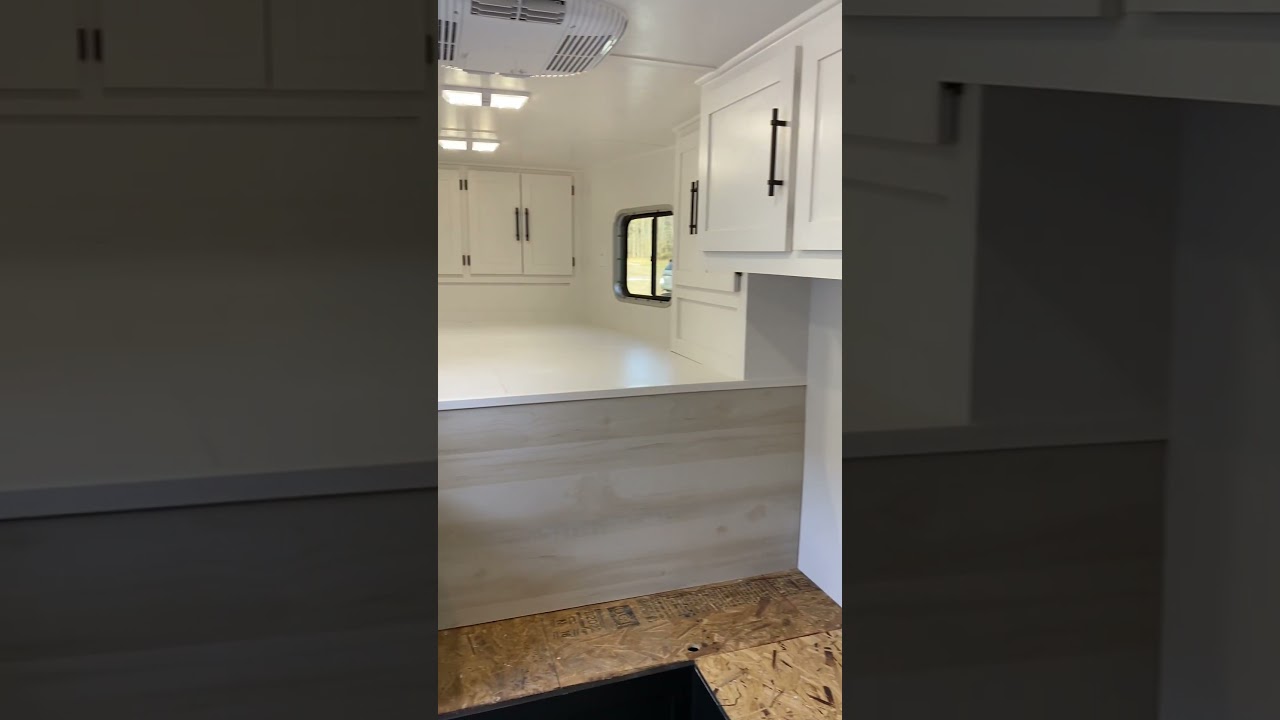 Latest horse trailer conversion 🔥 #rv #woodworking #rvrenovation