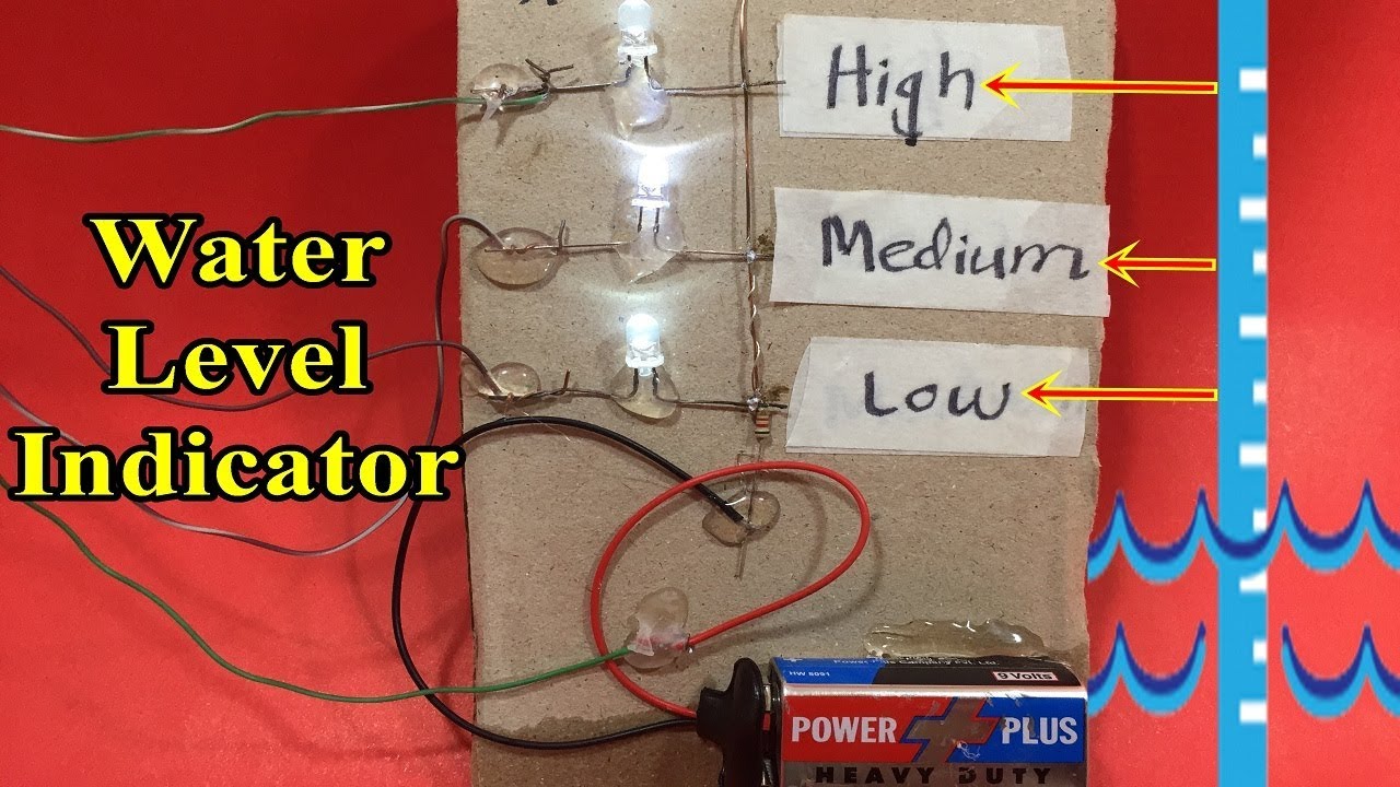 How to make a Simple Water Level Indicator at Home | Water Level Indicator Science Project