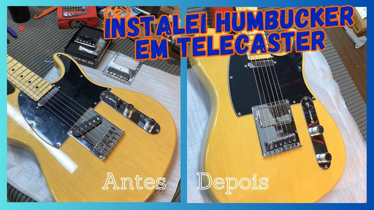 Adaptação de captador Humbucker em Telecaster tradicional + Malagoli Distortion e tarraxas gotoh